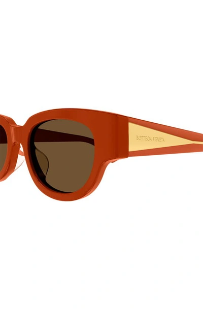 Shop Bottega Veneta 52mm Cat Eye Sunglasses In Orange