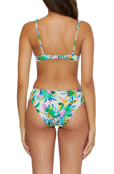 Shop Becca Isla Verde Seersucker Underwire Bikini Top In White Multi