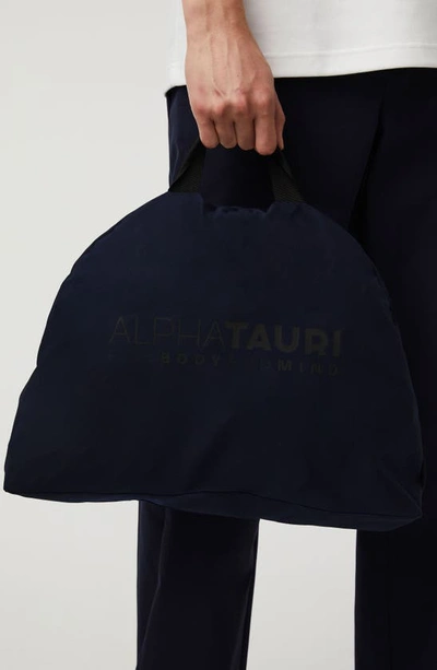 Shop Alphatauri Koov Taurobran® Waterproof & Wind Resistant Hooded Packable Parka In Navy