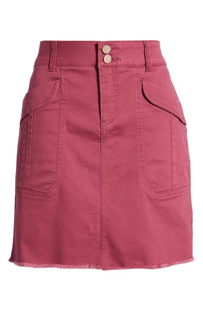 Wit & Wisdom 'ab'solution Patch Pocket Stretch Twill Skirt In Raspberry Radiance