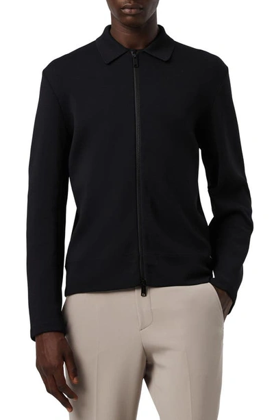Shop Alphatauri Fanoa Zip-up Sweater In Black