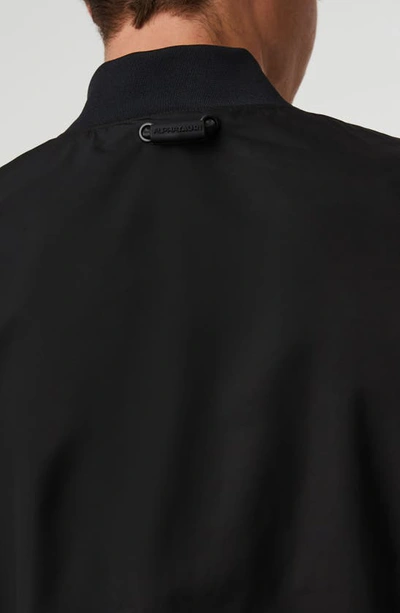 Shop Alphatauri Omigo Water & Wind Resistant Reversible Bomber Jacket In Black Tan