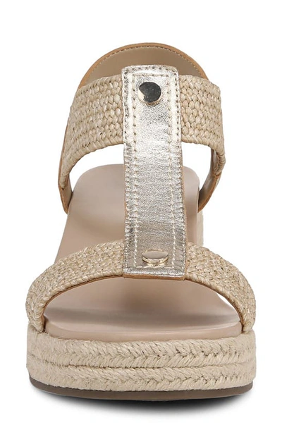 Shop Vionic Calera Espadrille Wedge Sandal In Gold