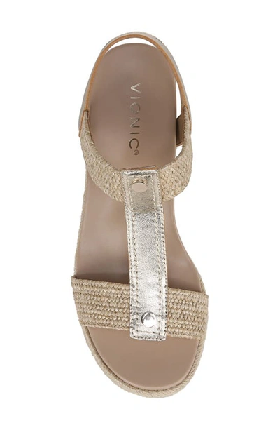 Shop Vionic Calera Espadrille Wedge Sandal In Gold