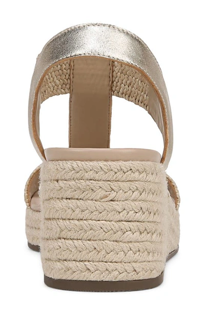 Shop Vionic Calera Espadrille Wedge Sandal In Gold