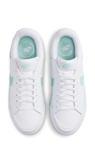Shop Nike Court Legacy Lift Sneaker In White/ Mint/ Green