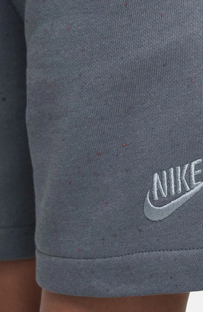 Shop Nike Kids' Icon Fleece Shorts In Light Carbon/ Ashen Slate