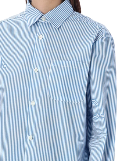 Shop Apc A.p.c. Sela Shirt Stripes In Blue Stripe