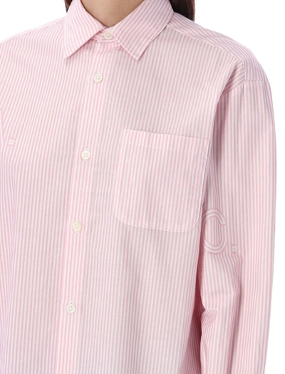 Shop Apc A.p.c. Sela Shirt Stripes In Pink
