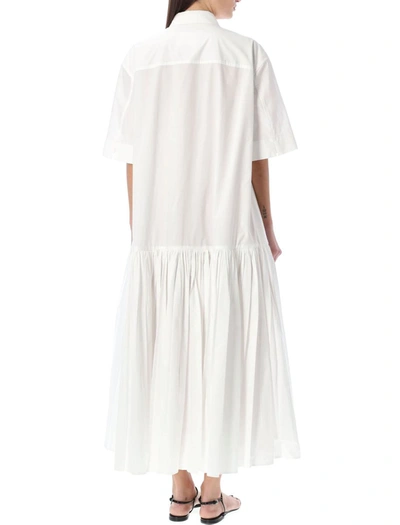 Shop Jil Sander Long Shirt Dress In White