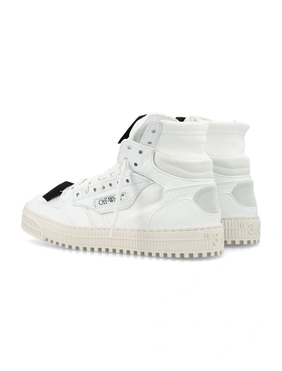 Shop Off-white 3.0 Off Court Leather Hi-top In White Black
