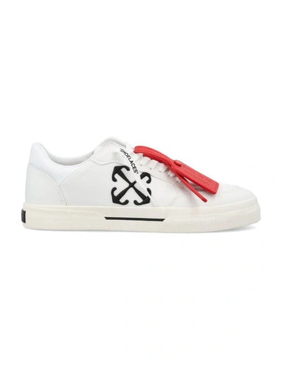 Shop Off-white New Low Vulcanized Sneakers In White Black