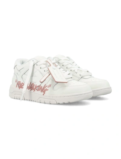 Shop Off-white Out Of Office Calf Leather Sneakers In White Pink