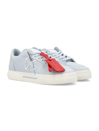 Shop Off-white Vulcanized Sneakers In Lt Blue