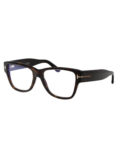 Tom Ford Blue Light Block Cat Eye Ladies Eyeglasses Ft5949-b 001 56 In 052 Avana Scura