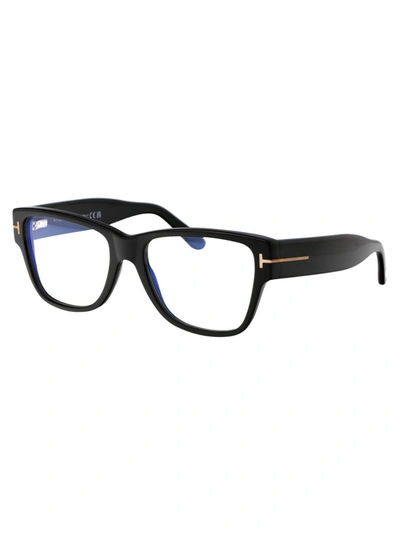 Tom Ford Blue Light Block Cat Eye Ladies Eyeglasses Ft5949-b 001 56 In 001 Nero Lucido