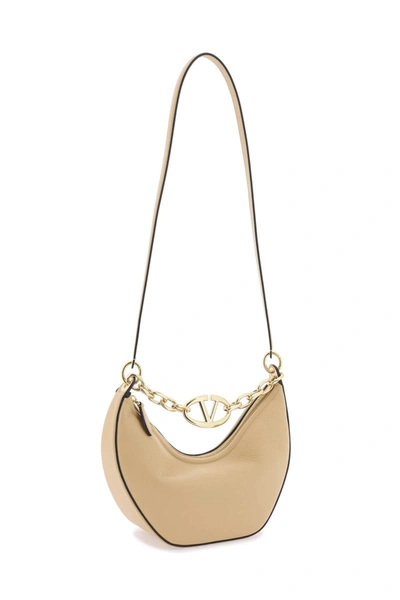 Shop Valentino Garavani Moon Hobo Bag In Beige