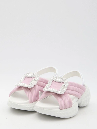 Shop Roger Vivier Viv' Run Light Sandals In Pink