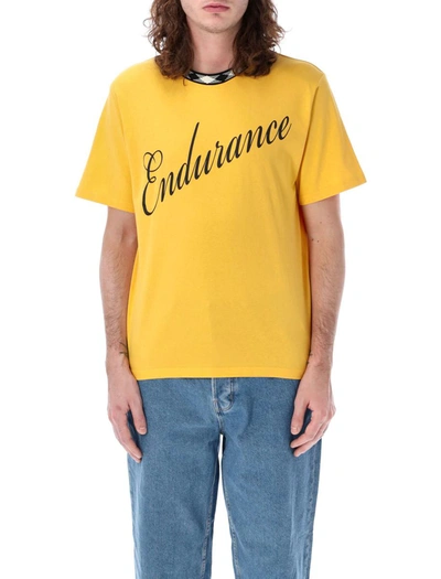 Shop Wales Bonner Endurance T-shirt In Turmeric