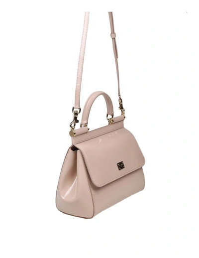 Shop Dolce & Gabbana Handbag From The Sicily Line In Small Size In Powder