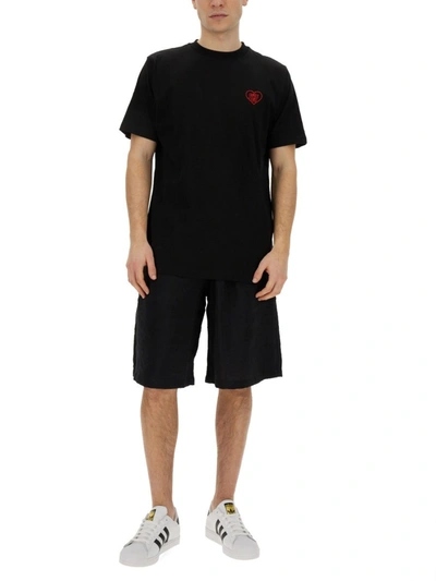 Shop Family First Bermuda With Logo In Black