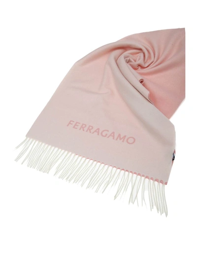 Shop Ferragamo Cashmere Scarf In Pink/mascarpone
