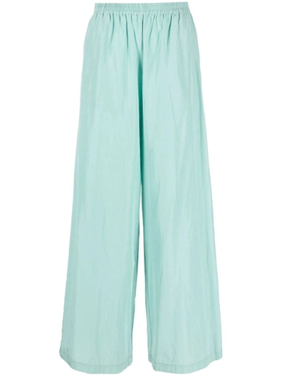 Shop Forte Forte Forte_forte Chic Taffeta Palazzo Pants In Water Green.