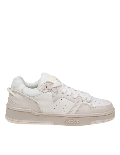 Shop Lanvin Mesh Sneakers With Leather And Suede Inserts In White