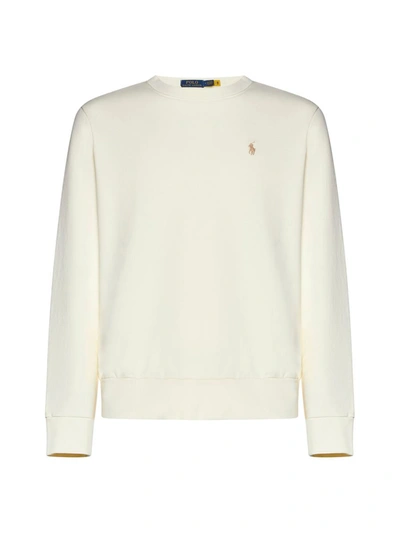 Shop Polo Ralph Lauren Sweatshirt In White