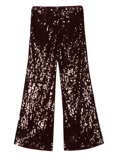 Shop Rotate Birger Christensen Rotate Trousers Bordeaux In Wine