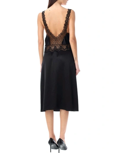 Shop Saint Laurent Slip Dress In Black