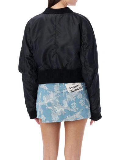 Shop Vivienne Westwood Cynthia Bomber Jacket In Black