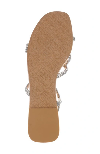 Badgley Mischka Lola Metallic Pearly Ankle-strap Sandals In Gold