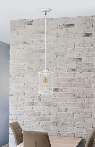Shop Lalia Home Glass Shade Pivoting Flush Mount Pendant Lamp In White