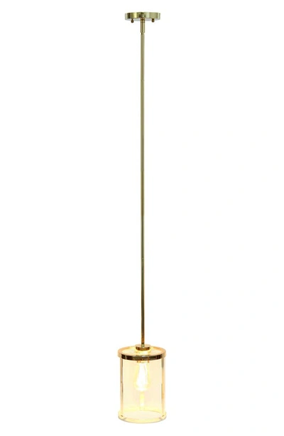 Shop Lalia Home Glass Shade Pivoting Flush Mount Pendant Lamp In Gold