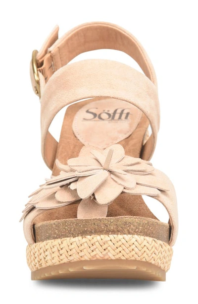 Shop Söfft Cali Wedge Sandal In Rose Taupe