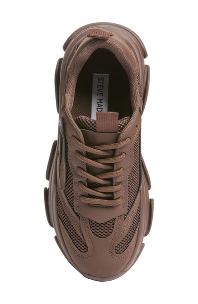 Shop Steve Madden Possession Sneaker In Dark Brown