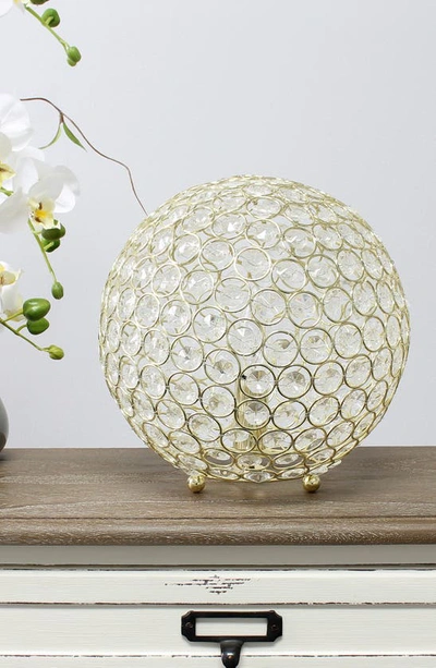 Shop Lalia Home Crystal Orb Table Lamp In Gold