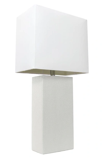 Shop Lalia Home Lexington Faux Leather Table Lamp In White
