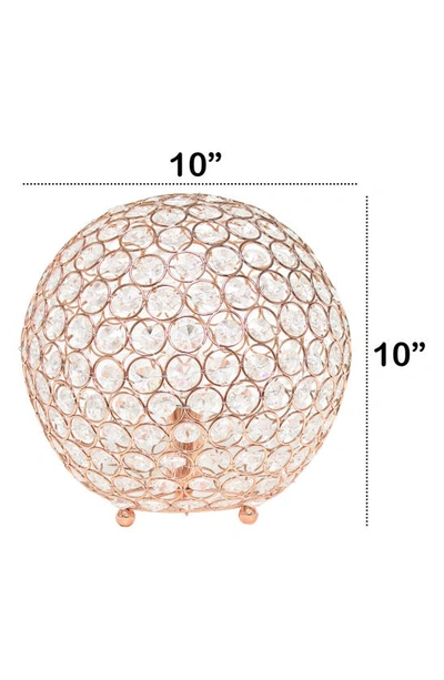 Shop Lalia Home Crystal Orb Table Lamp In Rose Gold