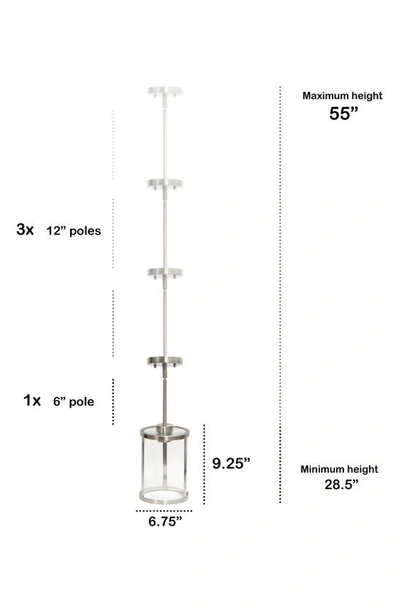 Shop Lalia Home Pivoting Flush Mount Glass Cylinder Pendant Light In Brushed Nickel
