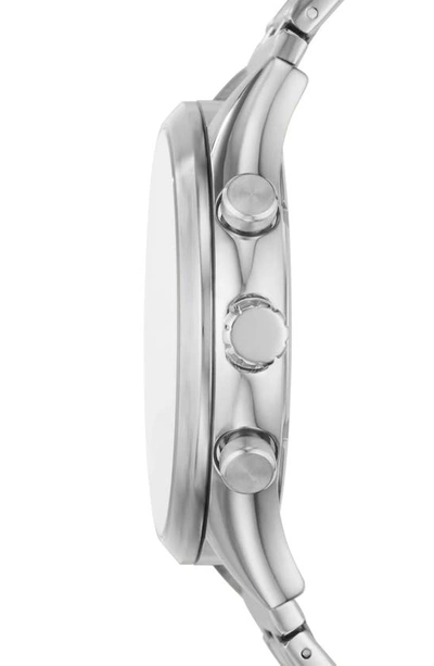 Shop Fossil Fenmore Multifunction Three-hand Quartz Bracelet Watch, 44mm In Silver