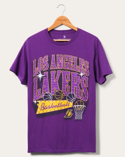 Shop Junk Food Clothing Lakers Bright Lights Tee In Purple