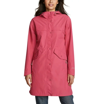 Shop Eddie Bauer Women's Rainfoil Trench Coat In Red
