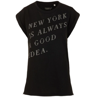 Shop Fred Mello F Mello Cotton Tops & Women's T-shirt In Black