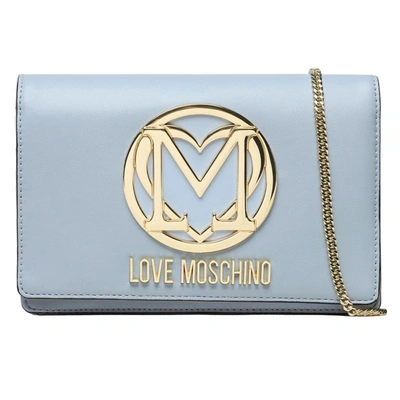 Shop Love Moschino Blue Artificial Leather Crossbody Women's Bag