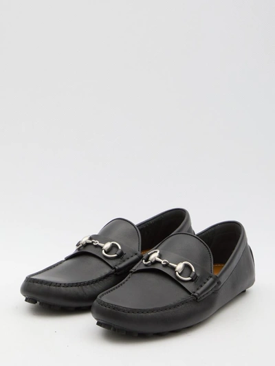 Shop Gucci Driver Loafers In Black
