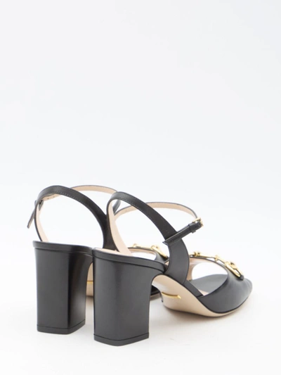 Shop Gucci Horsebit Sandals In Black
