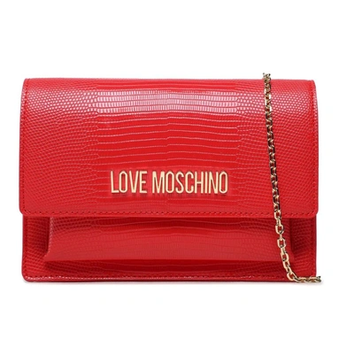 Shop Love Moschino Artificial Leather Crossbody Women's Bag In Red