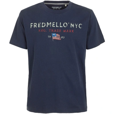 Shop Fred Mello F Mello Cotton Men's T-shirt In Blue